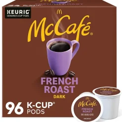 Keurig K-Cups<McCafe French Roast Coffee Keurig® K-Cup® Pods, Dark Roast, 96/Carton (080429CT)