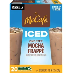 Keurig K-Cups<McCafe Mocha Frappe Iced Coffee Keurig® K-Cup® Pods, Medium Roast, 20/Box (5000372394)