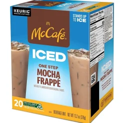 Keurig K-Cups<McCafe Mocha Frappe Iced Coffee Keurig® K-Cup® Pods, Medium Roast, 80/Carton (5000372394CT)