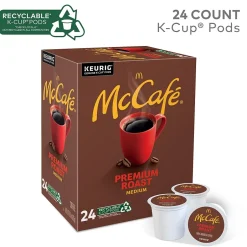 Keurig K-Cups<McCafe Premium Roast Coffee Keurig® K-Cup® Pods, Medium Roast, 24/Box (5000201379)