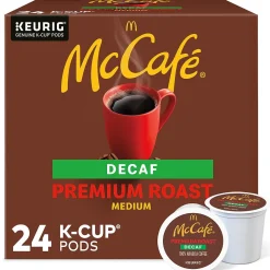 Keurig K-Cups<McCafe Premium Roast Decaf Coffee Keurig® K-Cup® Pods, Medium Roast, 24/Box (5000201380)