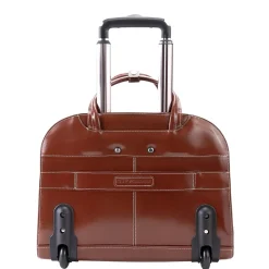 McKlein Davis L Series Laptop Briefcase, Brown Genuine Leather (96184A)