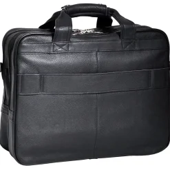 McKlein I Series Laptop Rolling Briefcase, Black Leather (43185)