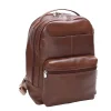 Backpacks<McKlein Leather Dual Compartment Laptop Backpack, Parker, Pebble Grain Calfskin Leather, Brown (88554)