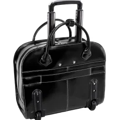 McKlein Limited Edition Laptop Briefcase, Black Leather (96145A)