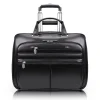 McKlein Limited Edition Laptop Rolling Briefcase, Black Leather (80505C)