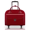 McKlein Limited Edition Laptop Rolling Briefcase, Red Leather (96146A)