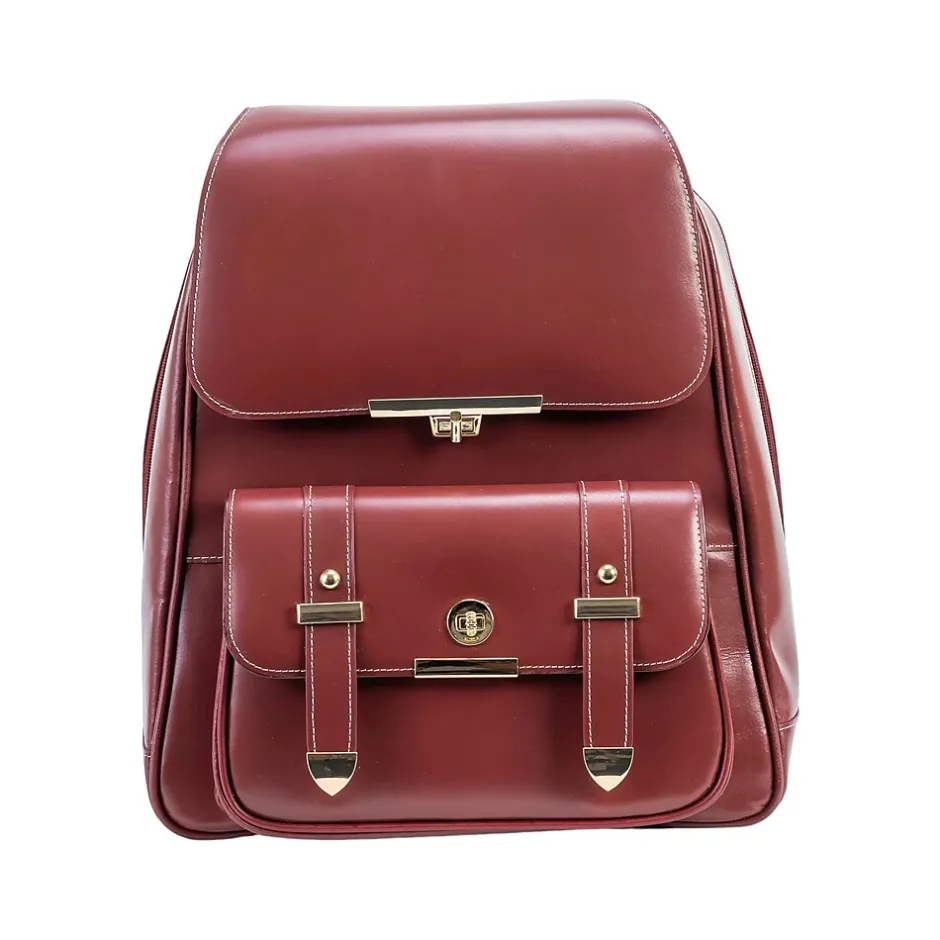Backpacks<McKlein MARYVILLE Business Laptop/Tablet Backpack, Red (99576)