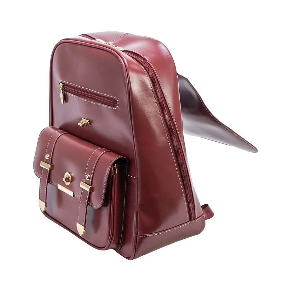 Backpacks<McKlein MARYVILLE Business Laptop/Tablet Backpack, Red (99576)