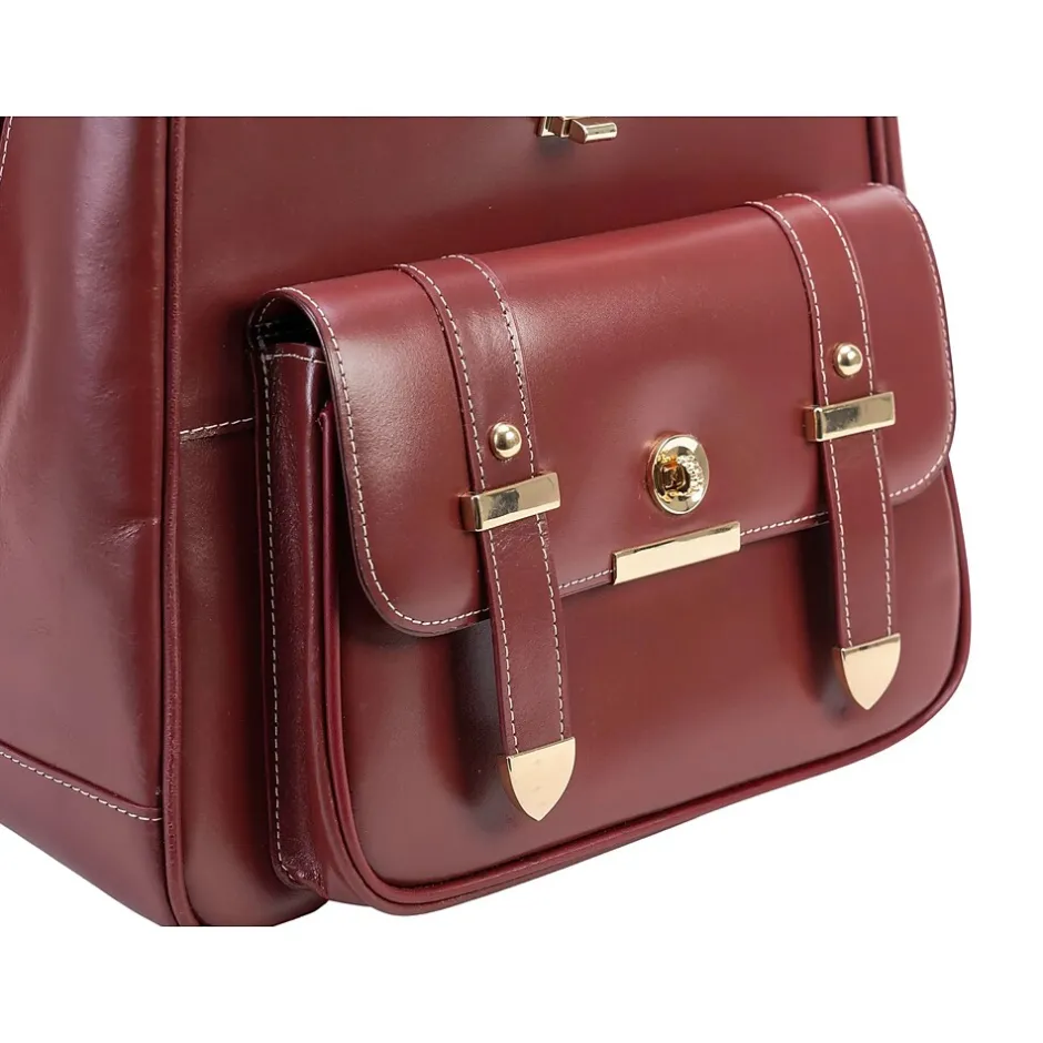 Backpacks<McKlein MARYVILLE Business Laptop/Tablet Backpack, Red (99576)