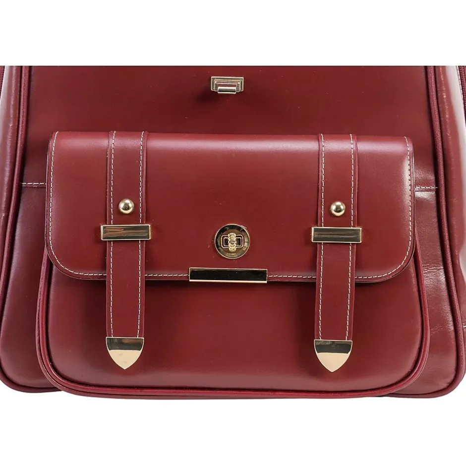 Backpacks<McKlein MARYVILLE Business Laptop/Tablet Backpack, Red (99576)