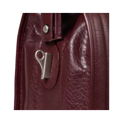 McKlein MORGAN Leather Litigator Laptop Briefcase, Burgundy (83346)