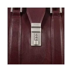 McKlein MORGAN Leather Litigator Laptop Briefcase, Burgundy (83346)