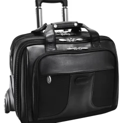 McKlein R Series, CHICAGO, Nylon, Patented Detachable Wheeled Laptop Overnight w/Removable Briefcase, Black (73585)