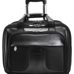McKlein R Series, CHICAGO, Nylon, Patented Detachable Wheeled Laptop Overnight w/Removable Briefcase, Black (73585)