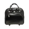 McKlein REDWOOD 15" Leather Rolling Laptop Bag, Black (99695) Discount