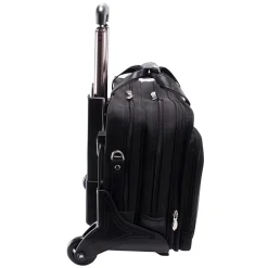 McKlein Roosevelt, Patented Detachable Wheeled Laptop Briefcase, Tech-Lite Ballistic Nylon, Black (74555)