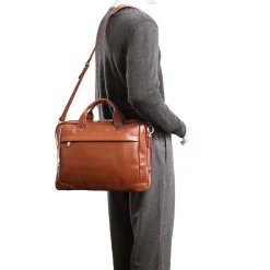McKlein S Series Laptop Briefcase, Brown Leather (15484)