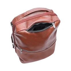 Backpacks<McKlein U Series East Side Laptop Backpack, Brown Leather (18874)