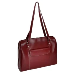 McKlein W Series, GLENVIEW, Genuine Cowhide Leather, Ladies' Laptop Briefcase, Red (94746)