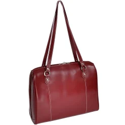McKlein W Series, GLENVIEW, Genuine Cowhide Leather, Ladies' Laptop Briefcase, Red (94746)