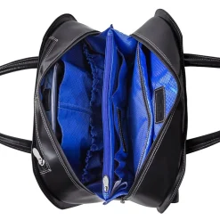 McKlein W Series Laptop Briefcase, Black Leather (96185A)