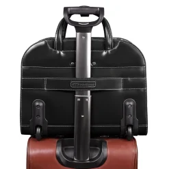 McKlein W Series Laptop Briefcase, Black Leather (96185A)