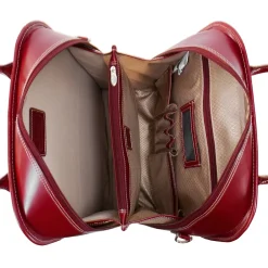 McKlein W Series Laptop Roller, Red Trimmed In Sand Leather (96496)