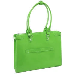 McKlein W Series, WINNETKA, Genuine Cowhide Leather,Ladies' Laptop Briefcase w/ Removable Sleeve, Green (94831)