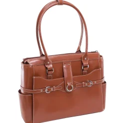 McKlein WILLOW SPRINGS W Series Laptop Briefcase, Brown Genuine Leather (96564)