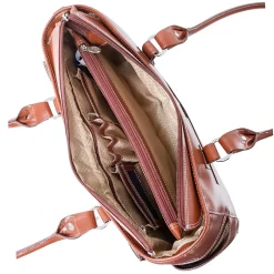 McKlein WILLOW SPRINGS W Series Laptop Briefcase, Brown Genuine Leather (96564)