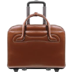 McKlein WILLOWBROOK W Series Laptop Briefcase, Brown Genuine Leather (94984)
