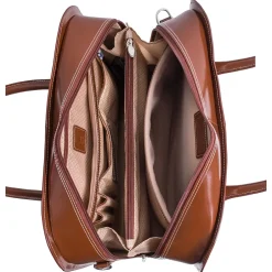 McKlein WILLOWBROOK W Series Laptop Briefcase, Brown Genuine Leather (94984)