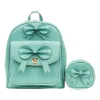 Backpacks<McKlein USA ACADIA Mini Bow Backpack with Coin Purse, Aqua Blue (99718)