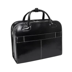 McKlein USA Berkeley W Series Leather Rolling Briefcase, Black (97045)