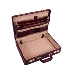 McKlein USA Coughlin V Series Leather Expandable Attache, Burgundy (80466)