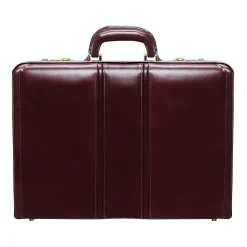 McKlein USA Daley V Series Leather Locking Attache, Burgundy (80436)