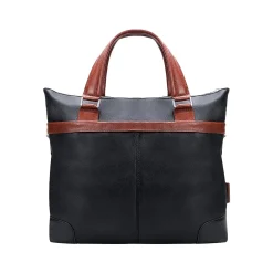 McKlein USA EASTWARD U Series Leather Pocket Briefcase, Black (18392)