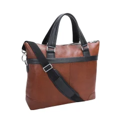 McKlein USA EASTWARD U Series Leather Pocket Briefcase, Brown (18390)
