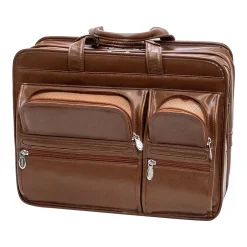 McKlein USA Hubbard Leather Briefcase, Brown (88434)