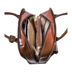 McKlein USA L Series UPTOWN Ladies' Leather Rolling Briefcase, Brown (97694)