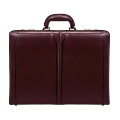 McKlein USA Lawson V Series Leather Locking Attache, Burgundy (80456)
