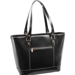McKlein USA Leather Ladies' Tote with Tablet Pocket, Black (4T9994)