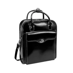 McKlein USA Melrose W Series Leather Rolling Briefcase, Black (97035)