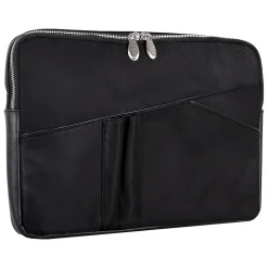 McKlein USA N Series AUBURN Nylon Laptop Sleeve for 15" Laptops, Black (18325)