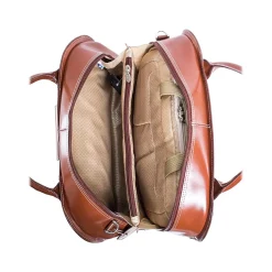 McKlein USA Roseville W Series Leather Check-Point Friendly Briefcase, Brown (96644)