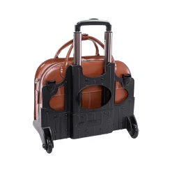 McKlein USA Roseville W Series Leather Check-Point Friendly Briefcase, Brown (96644)