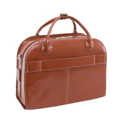 McKlein USA Roseville W Series Leather Check-Point Friendly Briefcase, Brown (96644)