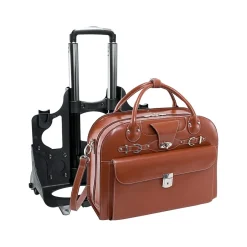 McKlein USA Roseville W Series Leather Check-Point Friendly Briefcase, Brown (96644)