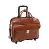 McKlein USA W Series LAKEWOOD Ladies' Leather Check-Point Friendly Briefcase, Brown (96614)